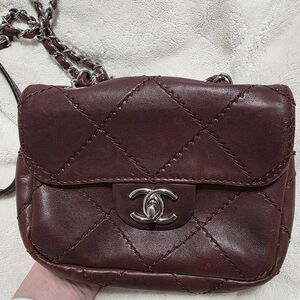 Chanel Burgundy Quilted Leather Shoulder Bag